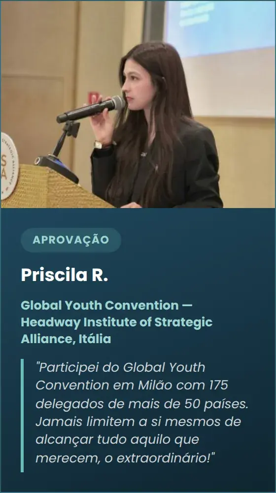 Priscila R., Global Youth Convention, Itália